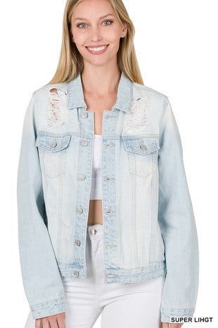 Distressed Denim Jacket