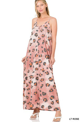 Brielle Pink Leopard Maxi